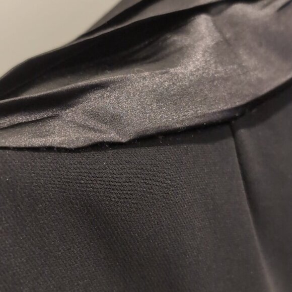 Bianca Nygard Pleated Satin Dress Pants Wide Leg High Rise Womens Size 12 Black - Picture 15 of 15